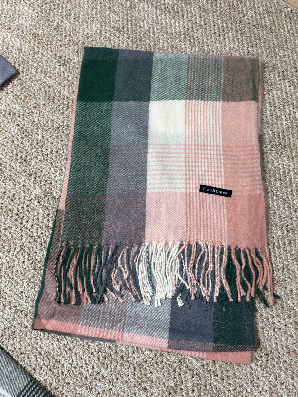 Soft Grid Cashmere Scarf