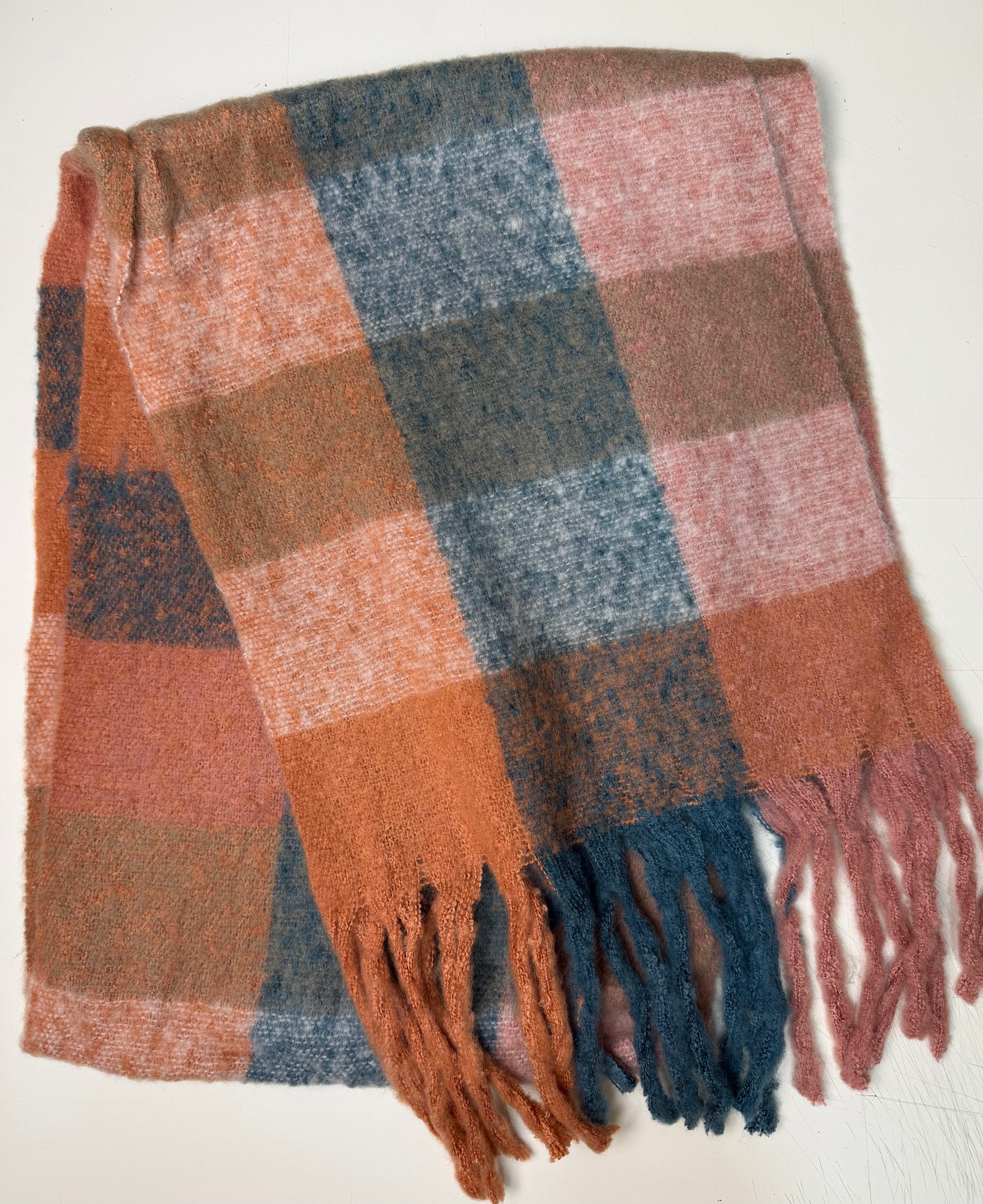 Soft Plaid Scarf dustypink