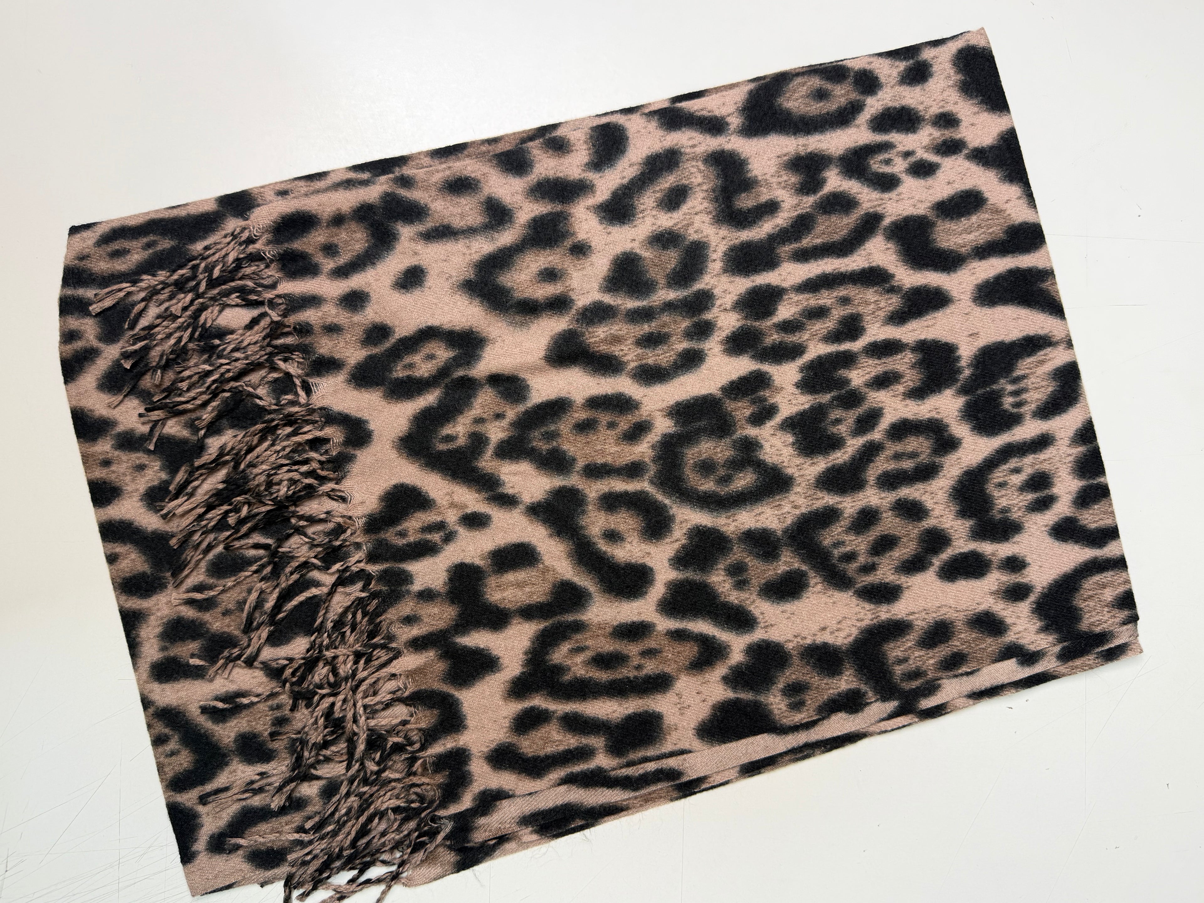 Tiger Cashmere Scarf nude