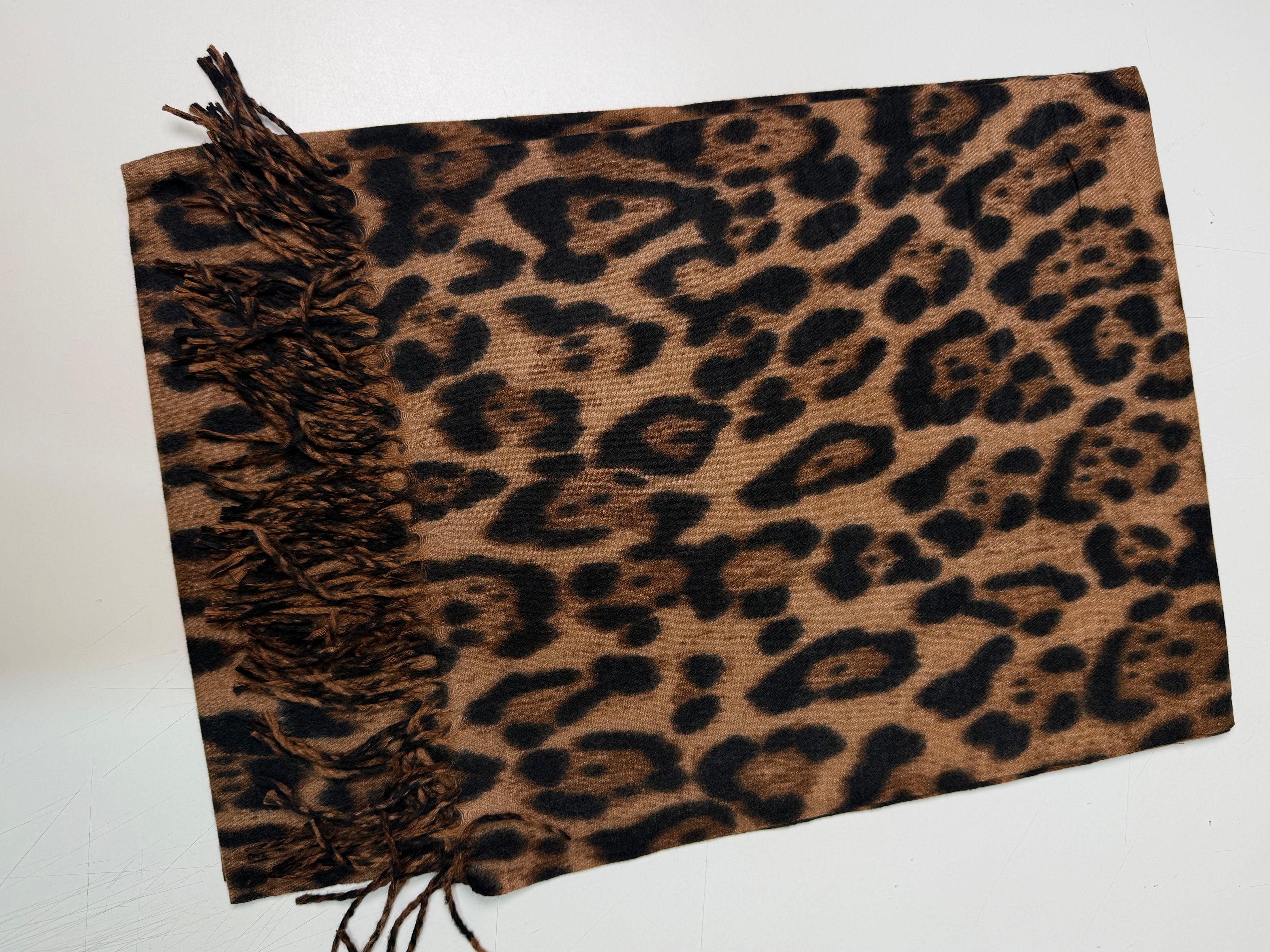 Tiger Cashmere Scarf brown