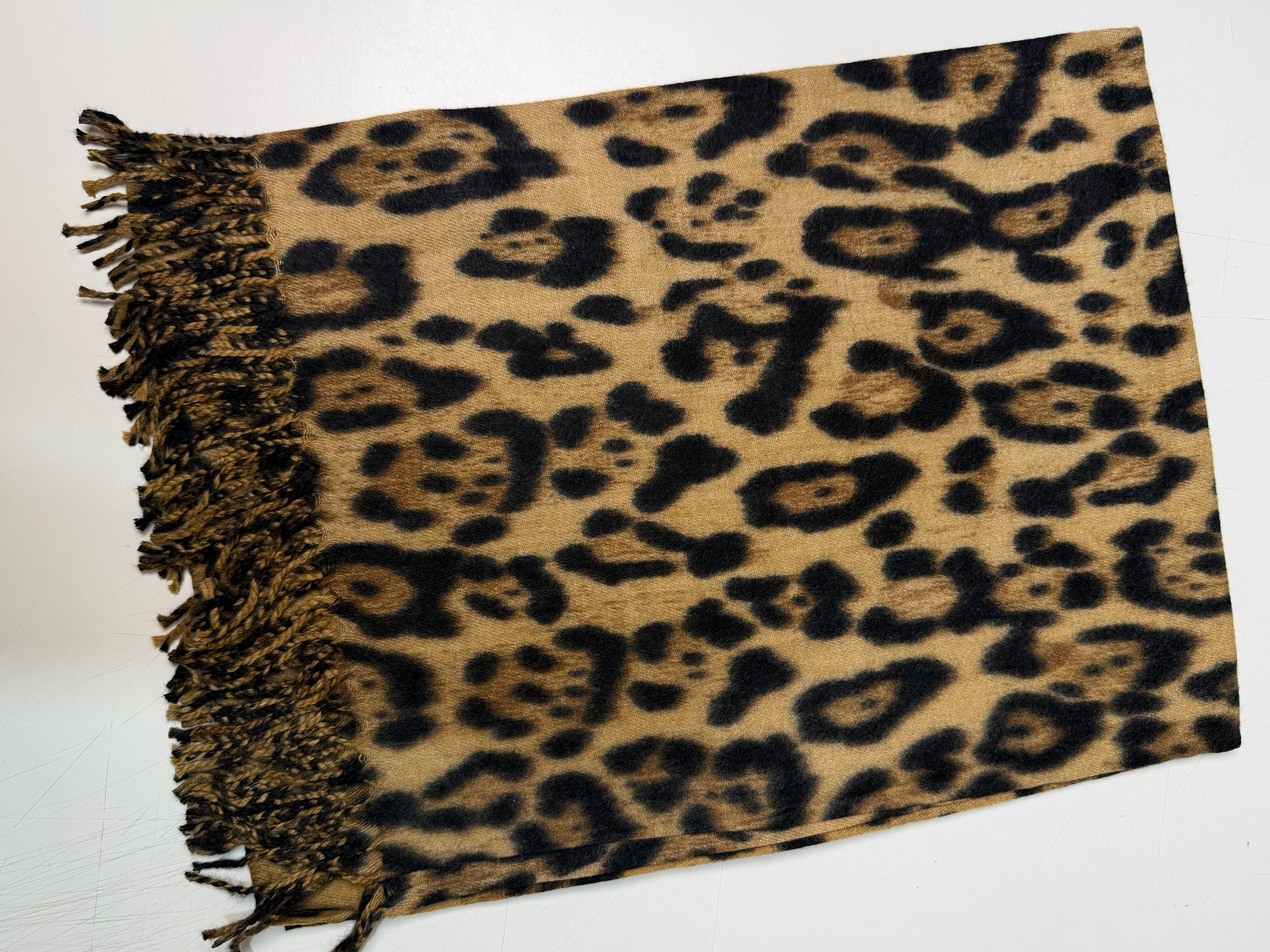 Tiger Cashmere Scarf khaki