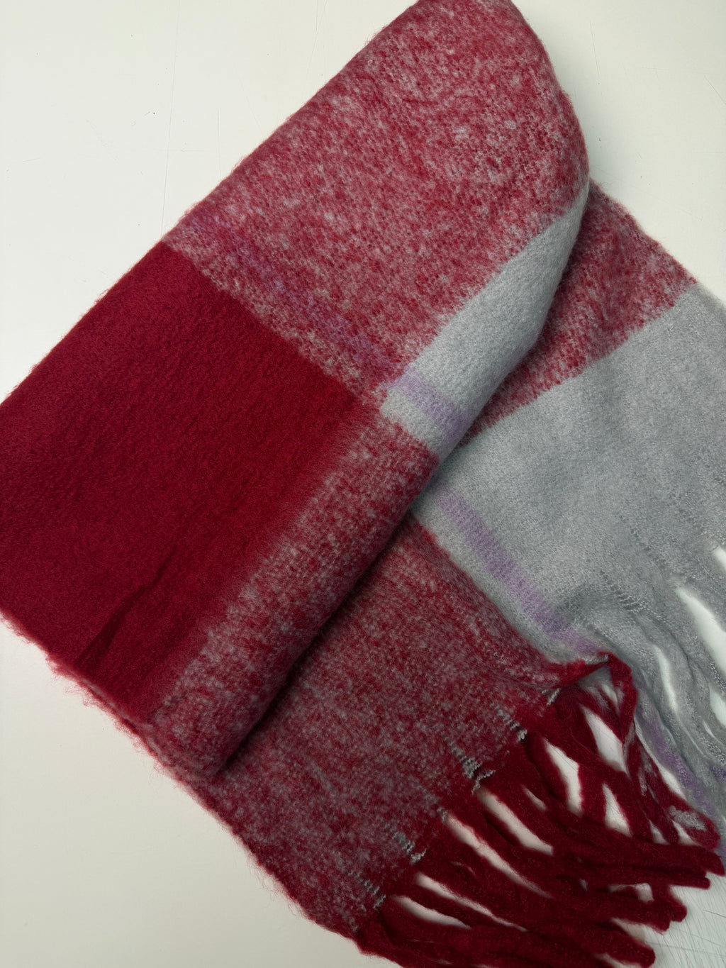 Plaid Winter Scarf red