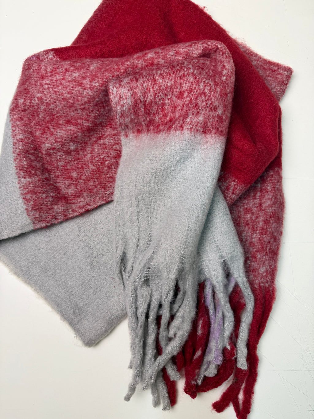 Plaid Winter Scarf red