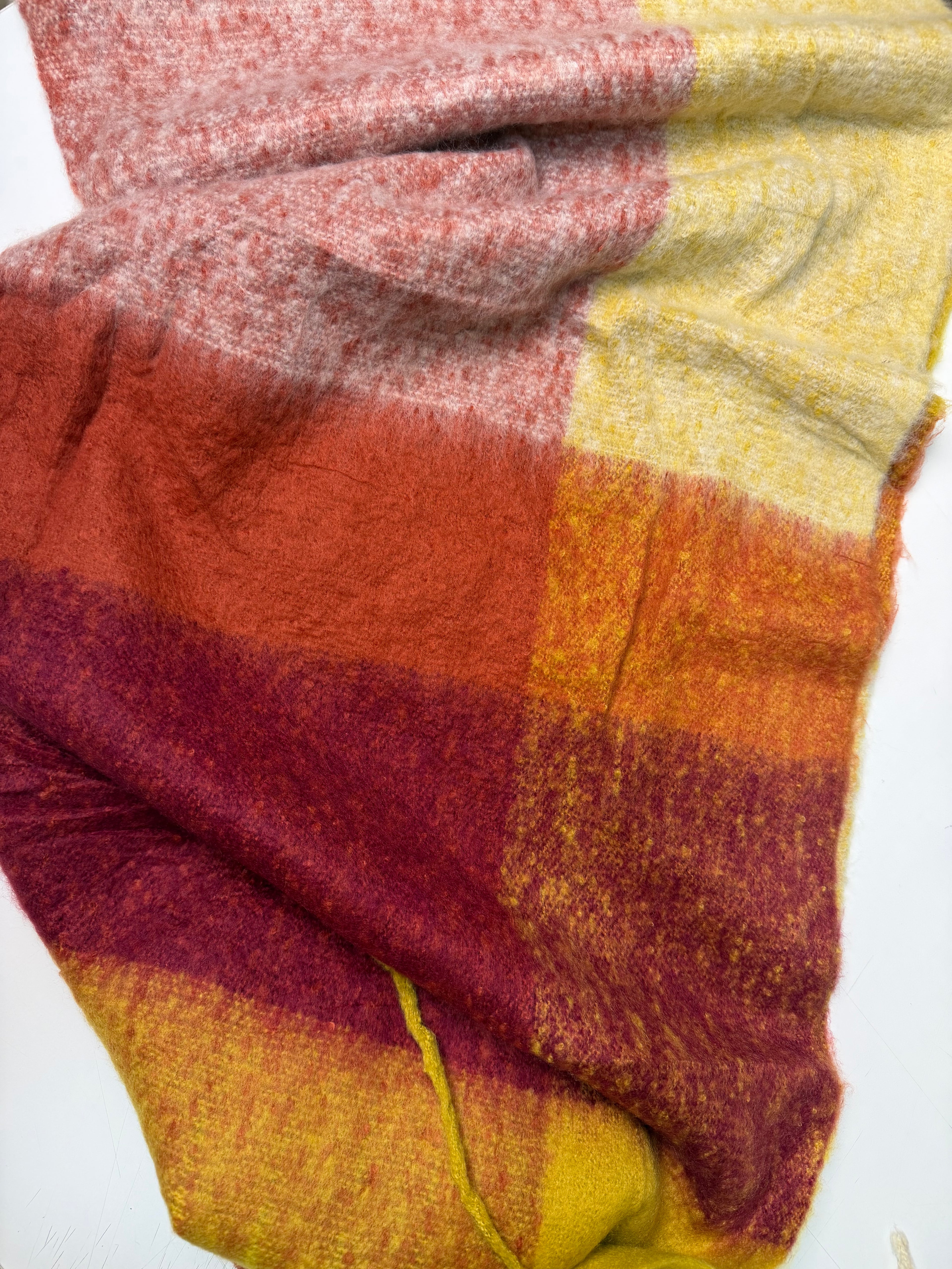 Color Block Scarf orange/pink