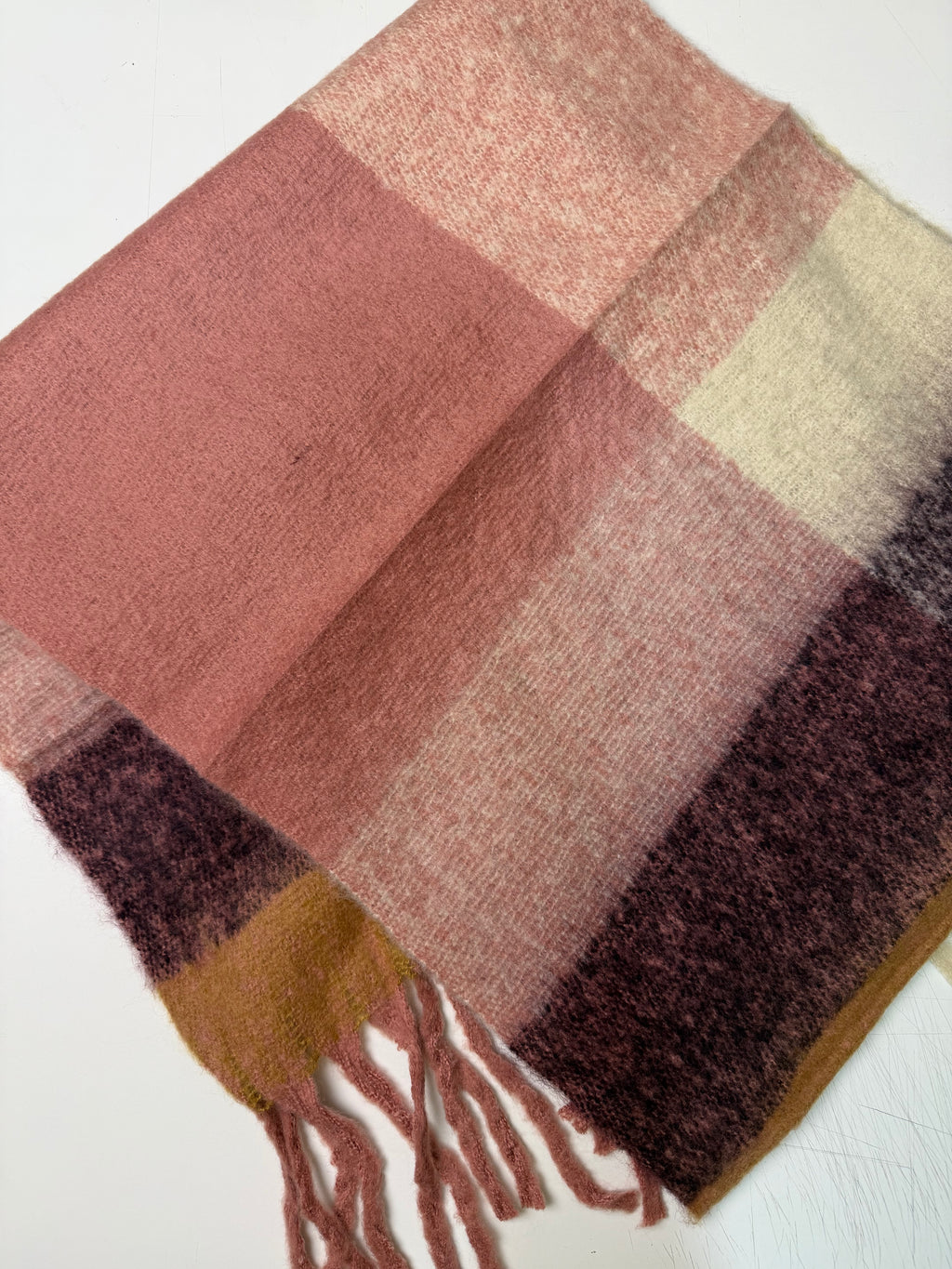 Color Block Scarf dusty pink