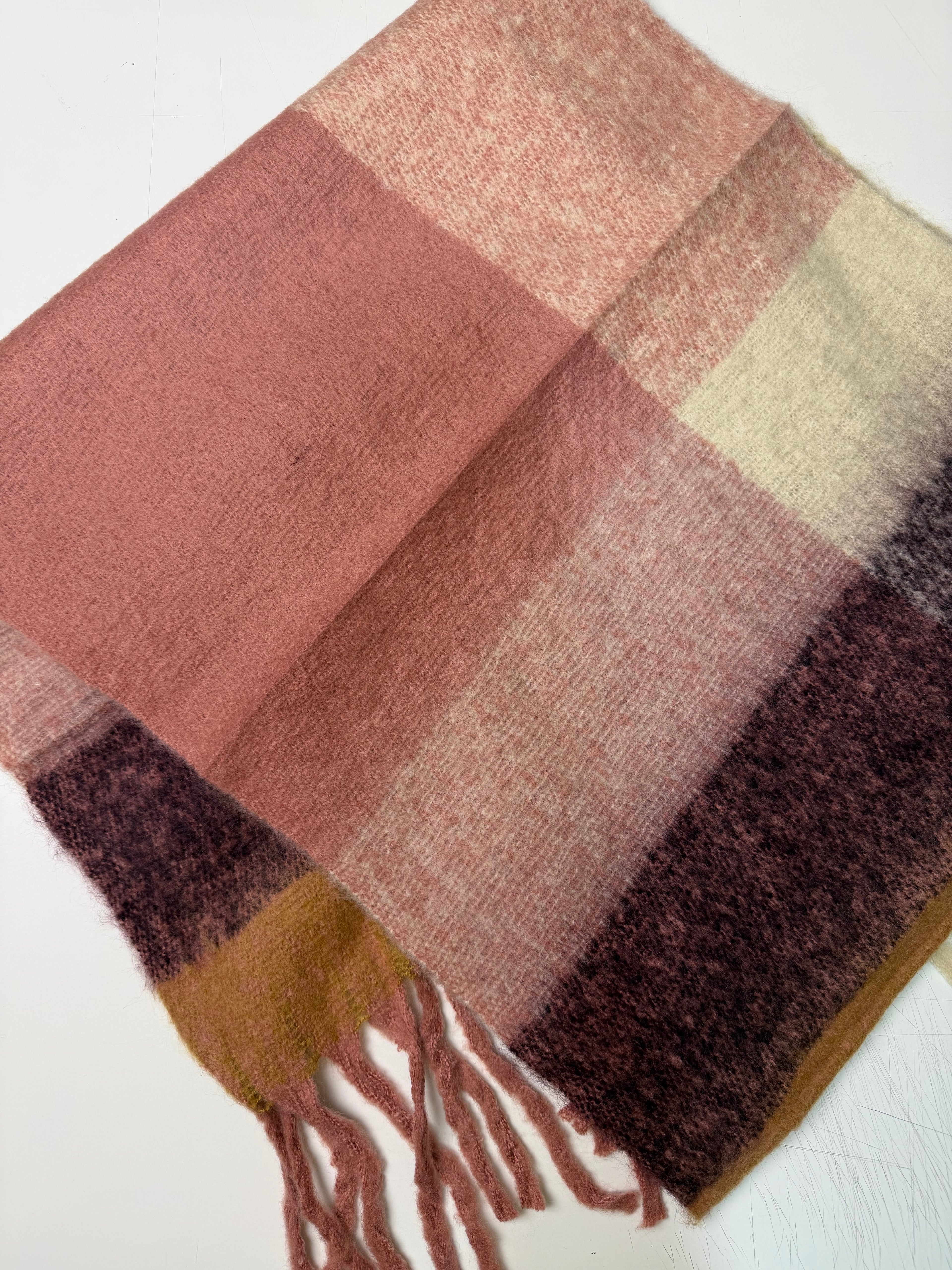 Color Block Scarf dusty pink