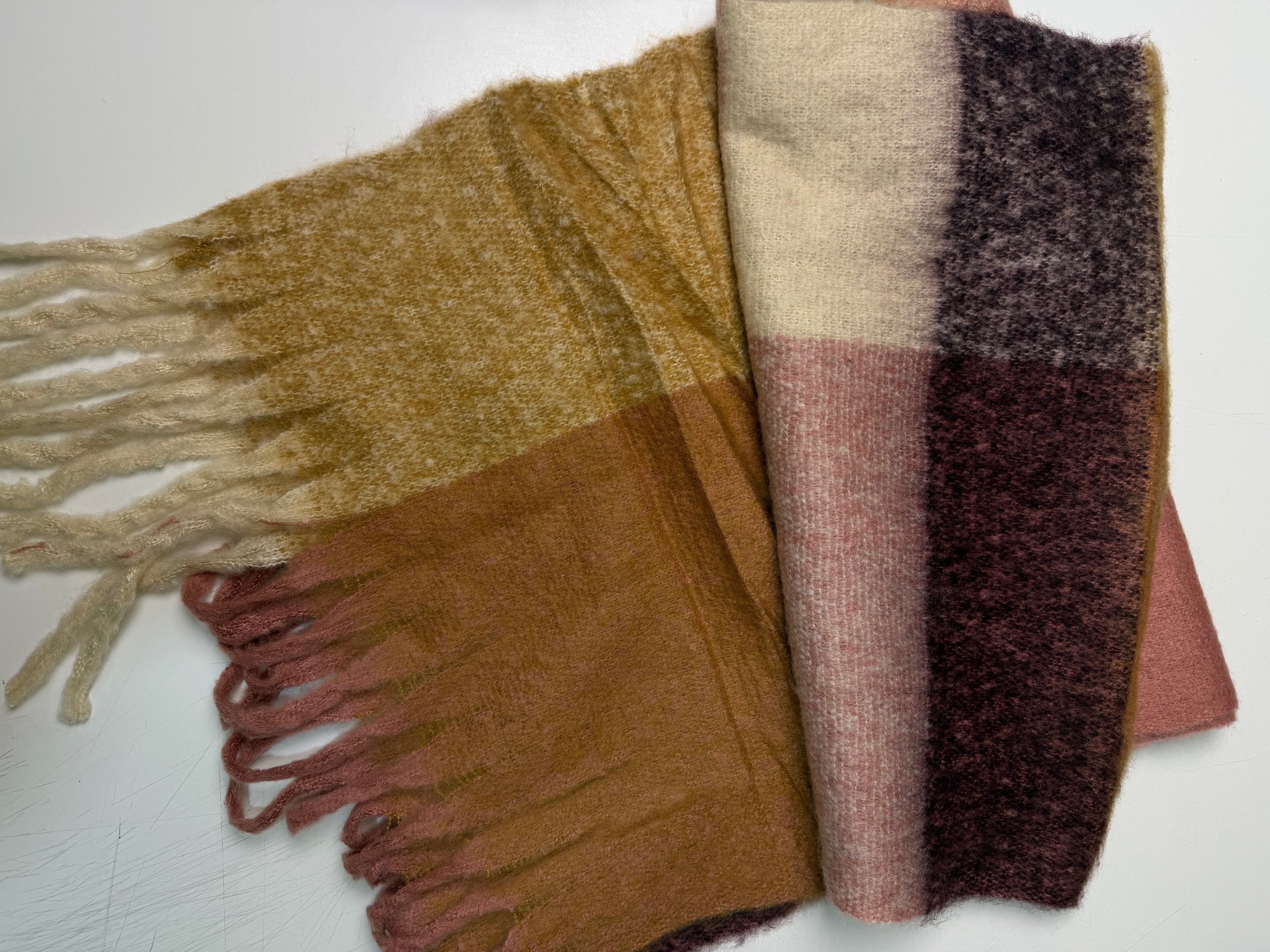 Color Block Scarf dusty pink