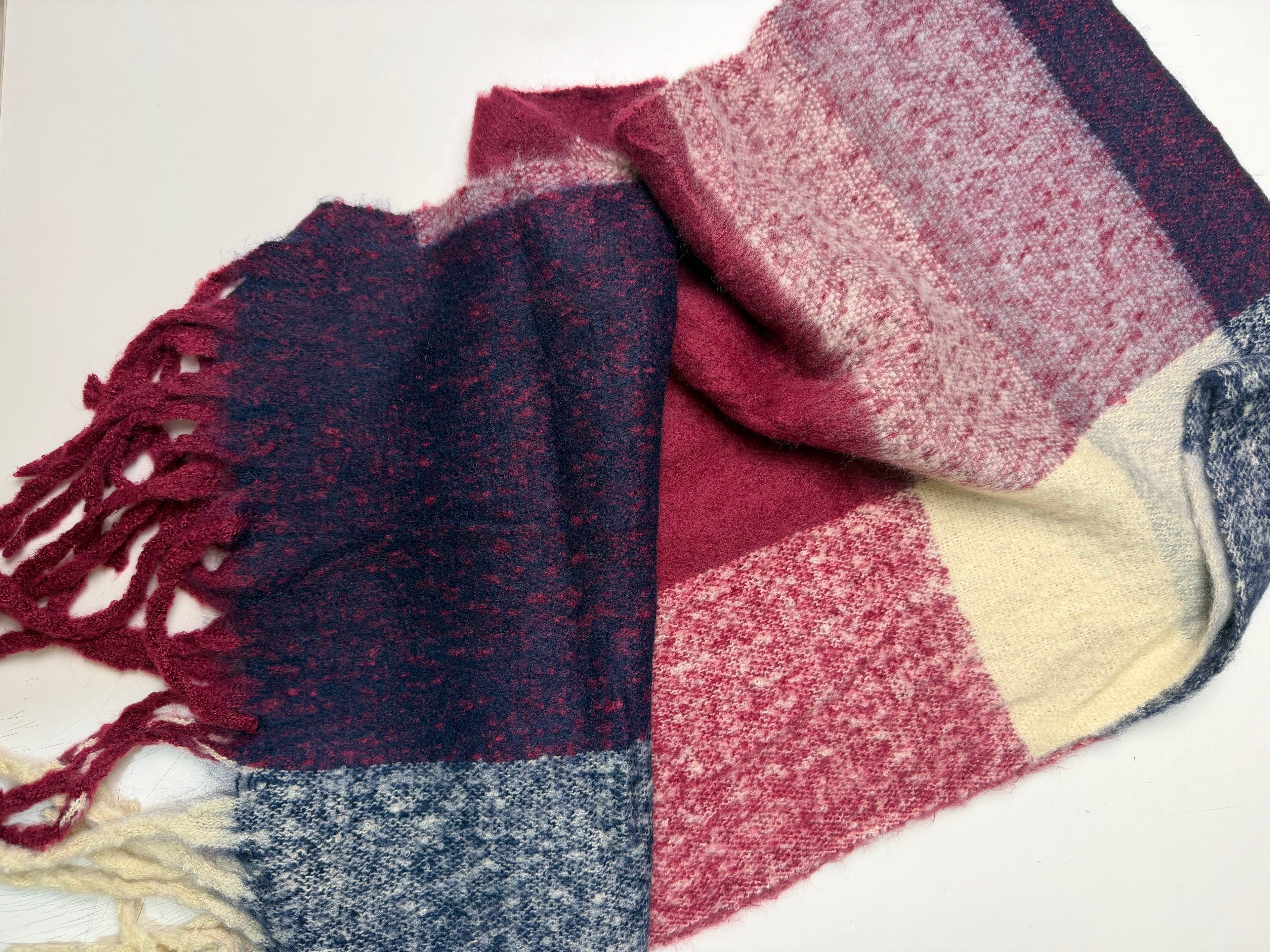 Color Block Scarf burundy