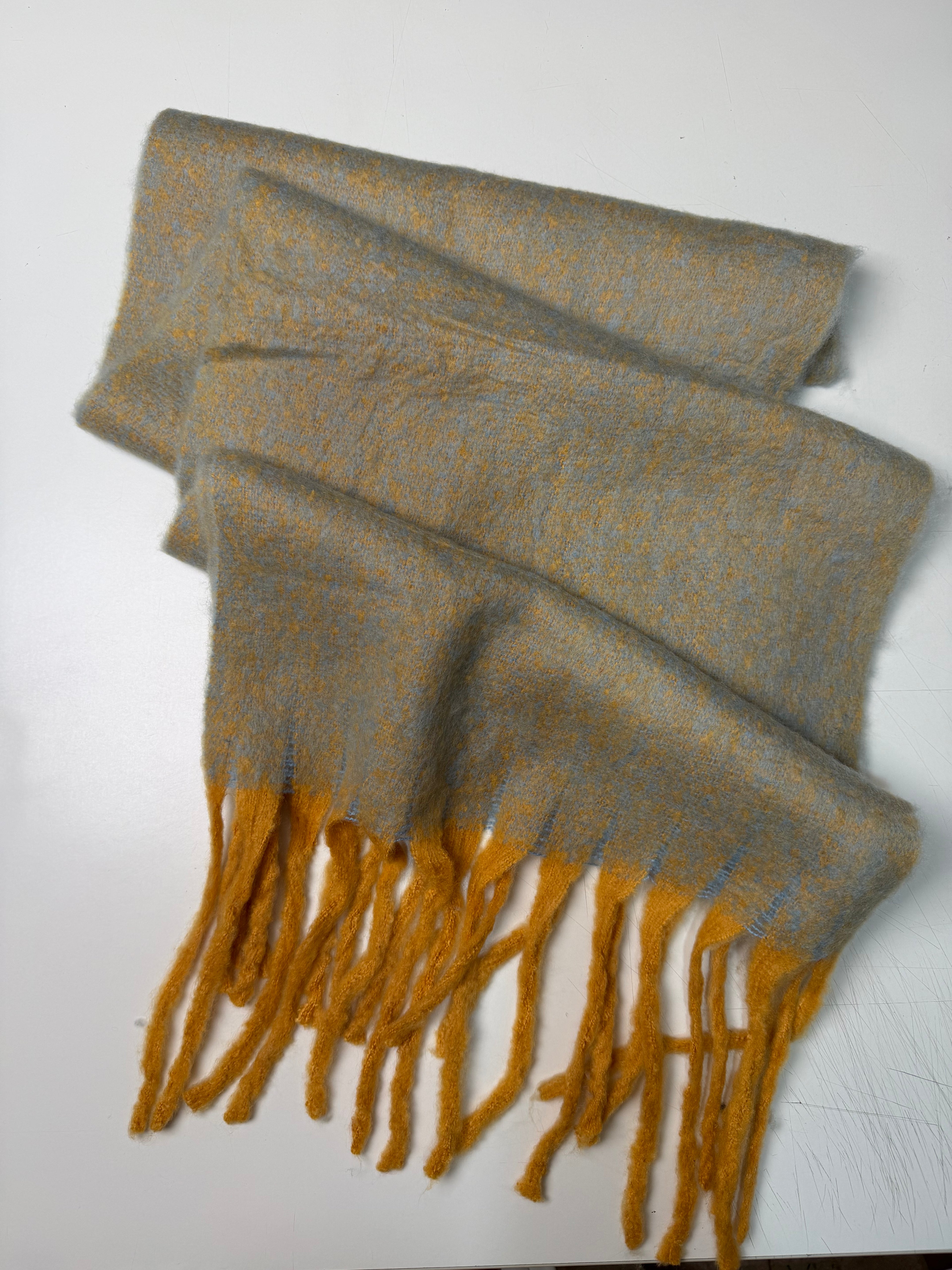 Two-Tone Scarf beige/moutard