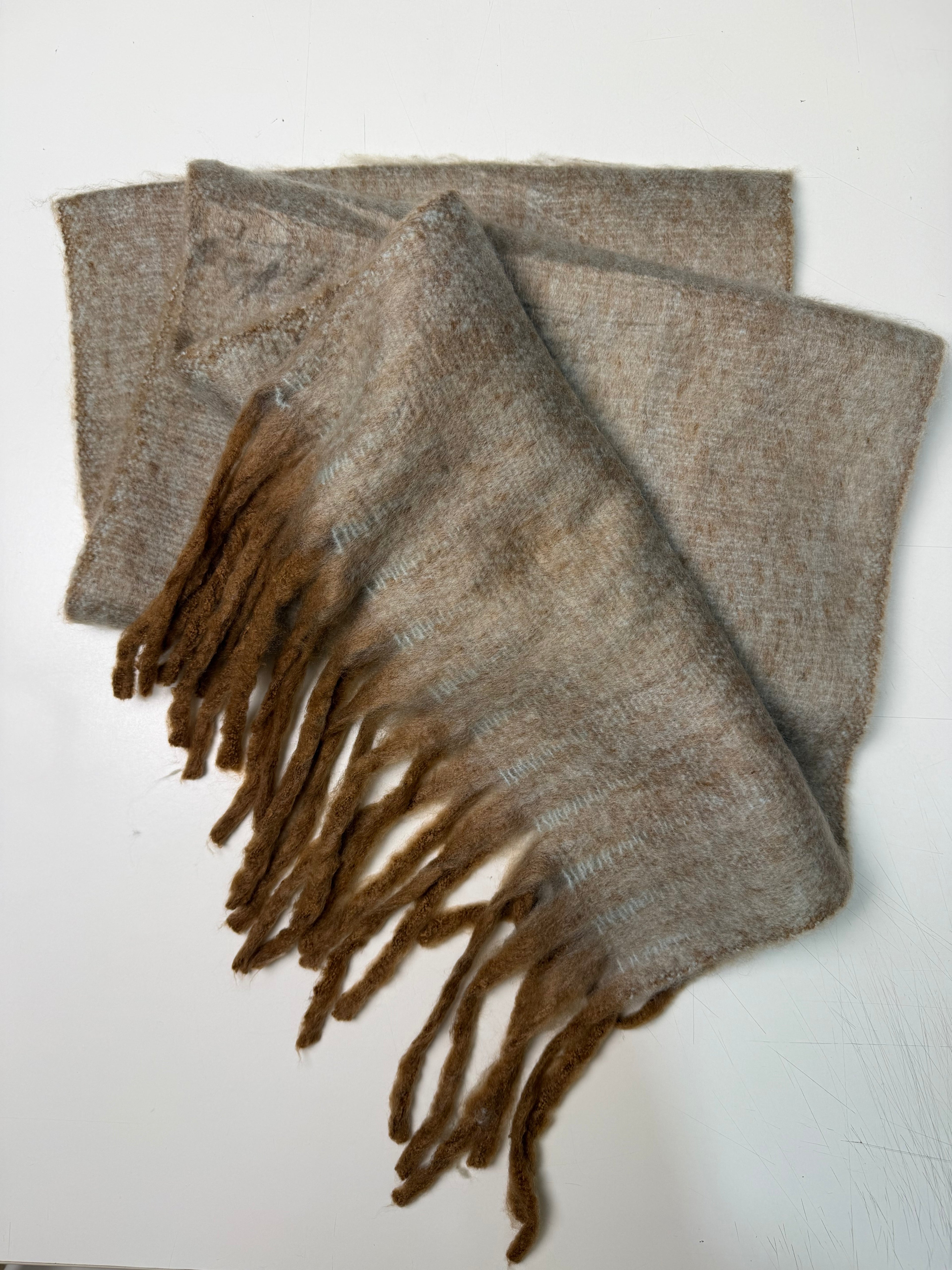 Two-Tone Scarf beige