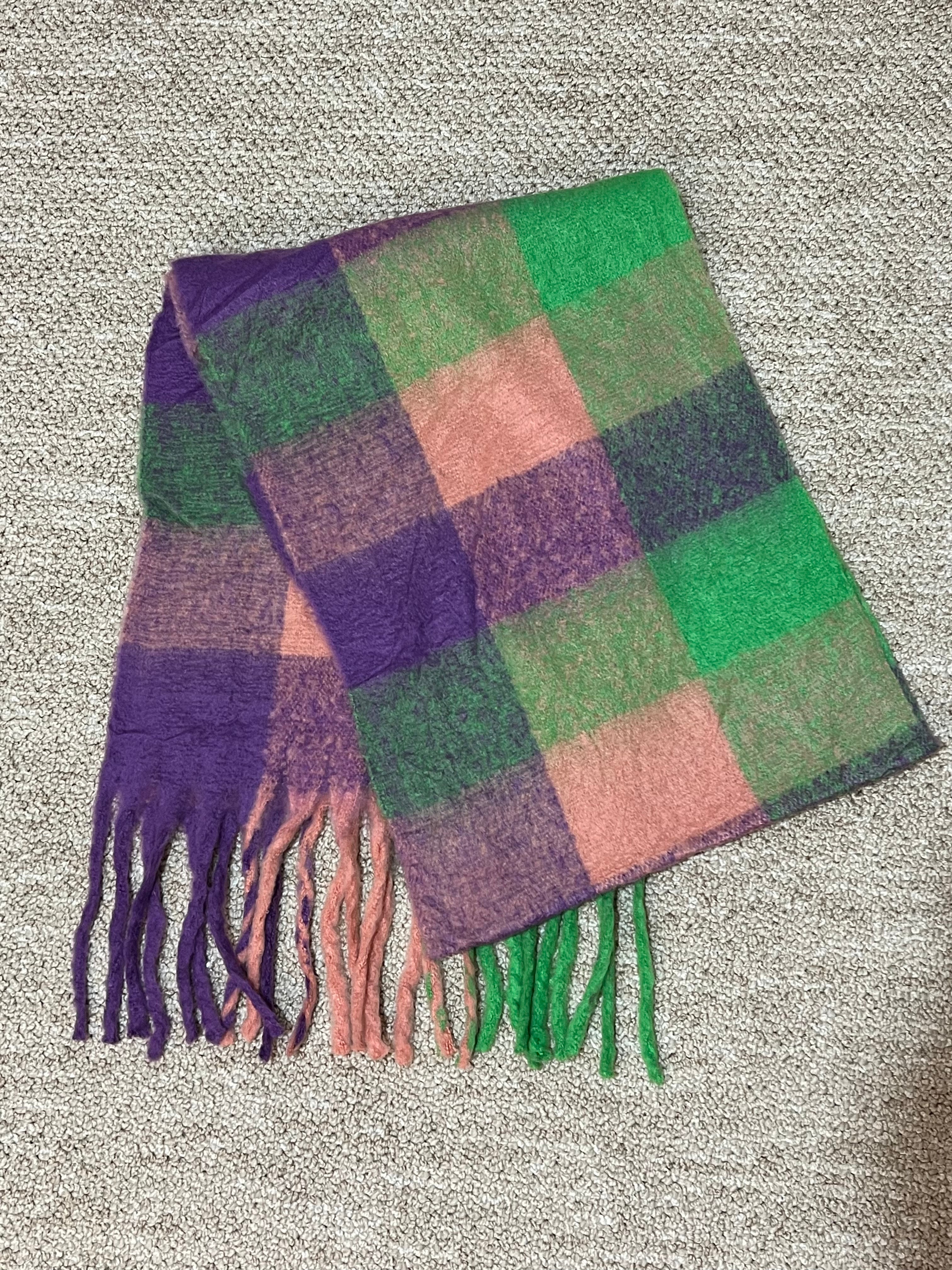 Purple,green scarf