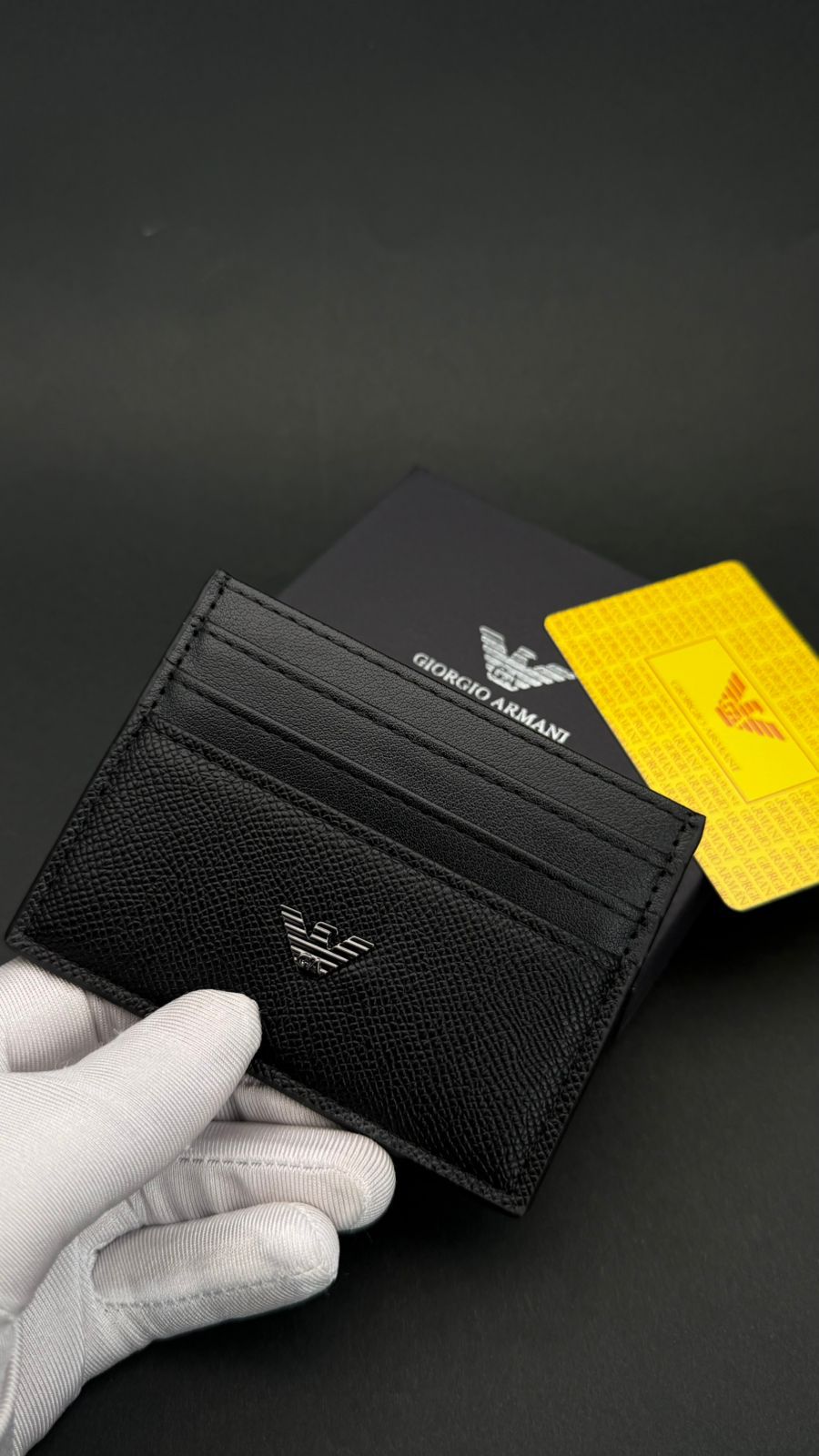 GIORGIO ARMANI BLACK CARD CASE