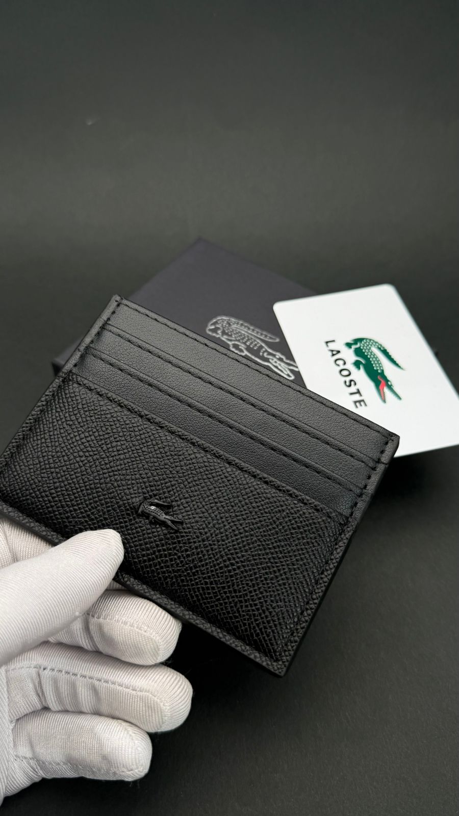 LACOSTE BLACK CARD CASE